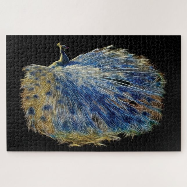 White Peacock Jigsaw Puzzle (Horizontal)