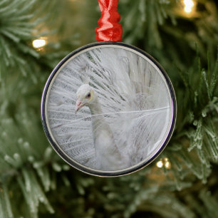 White Peacock Ornament