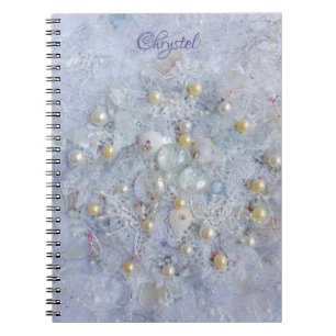 White Pearl and Shell Notebook
