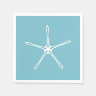 White Pearl Starfish Wedding Bridal Shower Party Napkin