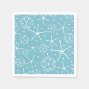 White Pearl Starfish Wedding Bridal Shower Party Napkin