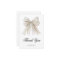 White Pearls Bow Bridal Shower Thank You Card