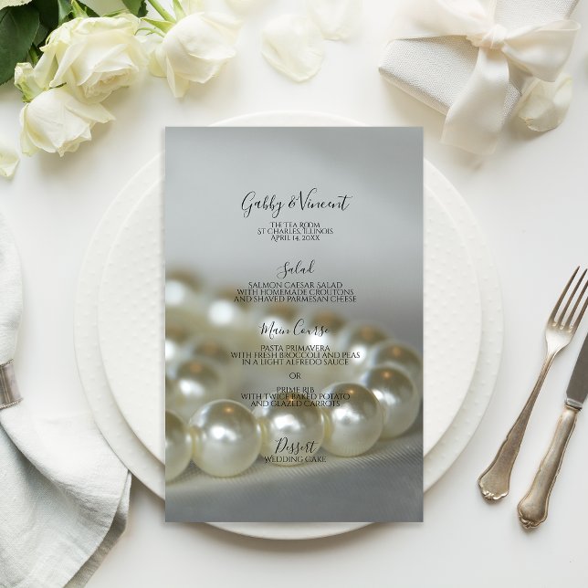 White Pearls Wedding Menu (Creator Uploaded)