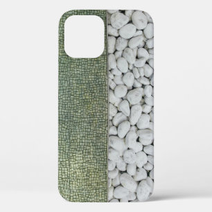 White pebble lot collage iPhone 12 case