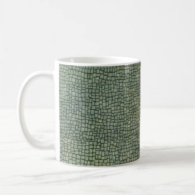 White pebble lot collage coffee mug (Left)