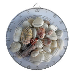 white pebbles dartboard