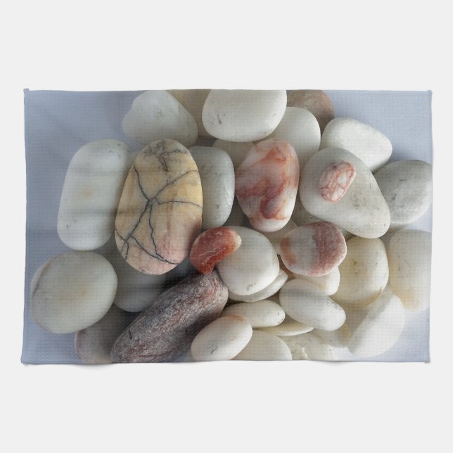 white pebbles tea towel (Horizontal)