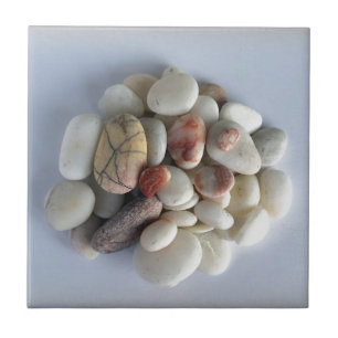white pebbles tile