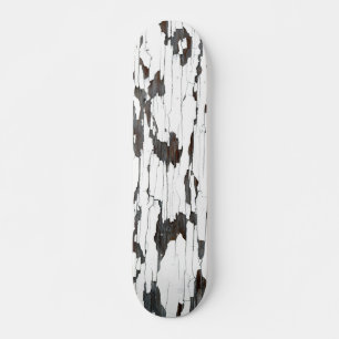 White Peeling Paint Skateboard