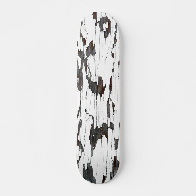 White Peeling Paint Skateboard (Front)