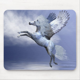 White Pegasus Mousepad