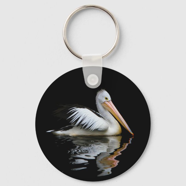 White pelican key ring (Front)