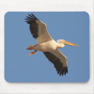 White Pelican Mouse Pad