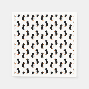 White penguins napkin