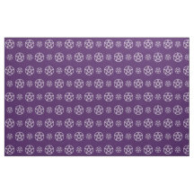 White Pentacles on Purple Cheeky Witch® Fabric