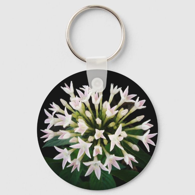 White Pentas Key Ring (Front)