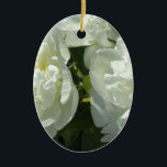 White Peonies Ceramic Tree Decoration<br><div class="desc">classic romantic white peonies - photo by H Cooper</div>