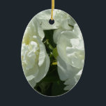 White Peonies Ceramic Tree Decoration<br><div class="desc">classic romantic white peonies - photo by H Cooper</div>