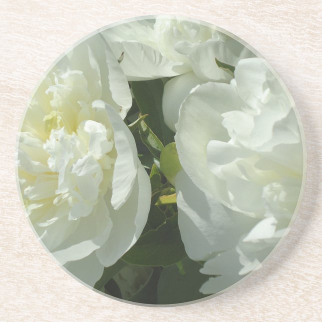 White Peonies Coaster (Front)