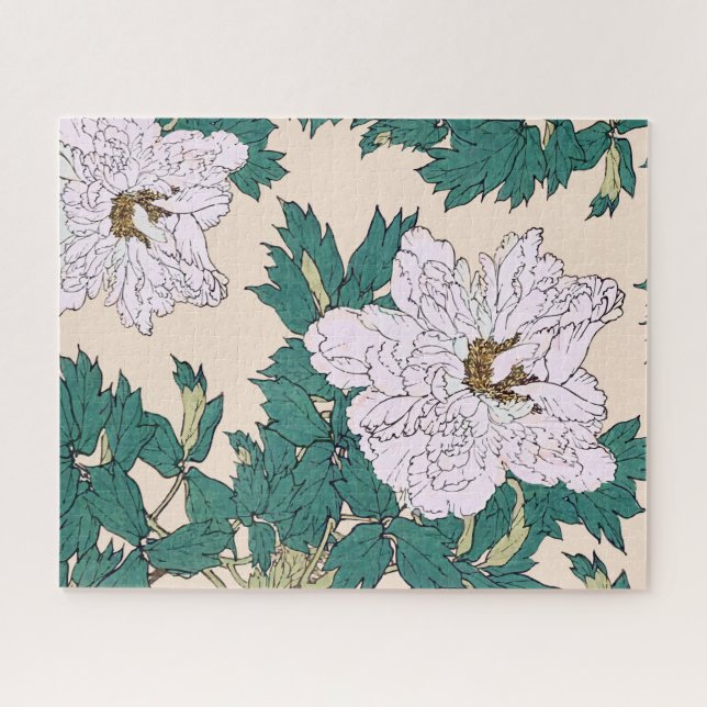 White Peonies Jigsaw Puzzle (Horizontal)