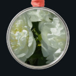 White Peonies Metal Tree Decoration<br><div class="desc">classic romantic white peonies - photo by H Cooper</div>