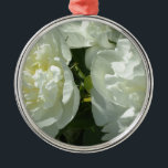 White Peonies Metal Tree Decoration<br><div class="desc">classic romantic white peonies - photo by H Cooper</div>
