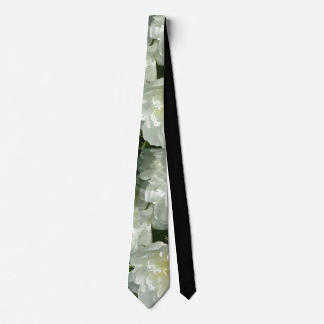 White Peonies Tie (Front)