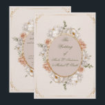 White Peony & Blush Rose Floral Wedding  Invitation<br><div class="desc">Customize for your event</div>