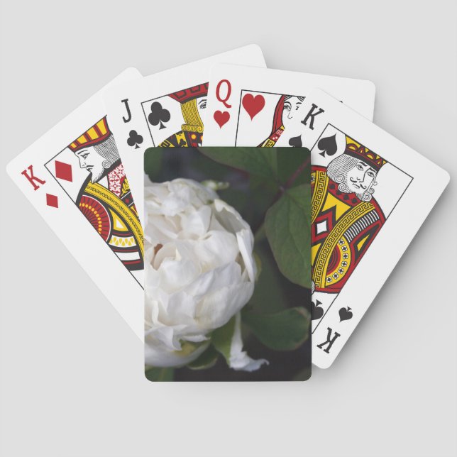 White Peony - Floral Photography - Playing Cards (Back)