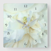 *~* White Peony Photo with Blue Tinge Square