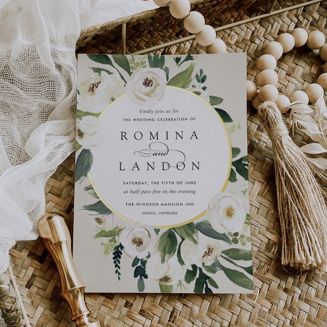 White Peony | Round Floral Frame Wedding (Creator Uploaded)