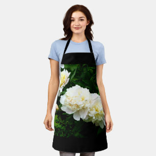 White Peony Trio Apron