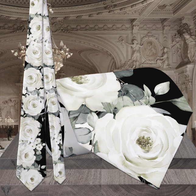 White Peony Wedding Black Tie (Creator Uploaded)