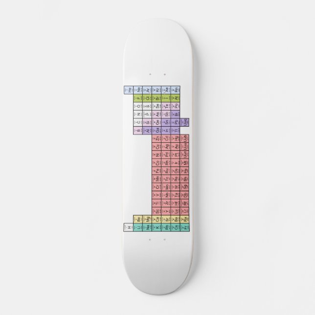 White Periodic Table skateboard (Front)