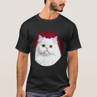 White Persian Cat Fluffy Feline Pet T-Shirt