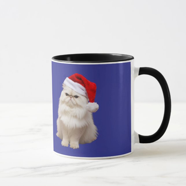 White Persian Christmas Mug (Right)