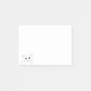 White persian kitten face post-it notes