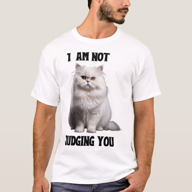 White Persian Persian Cat T-Shirt (Front)