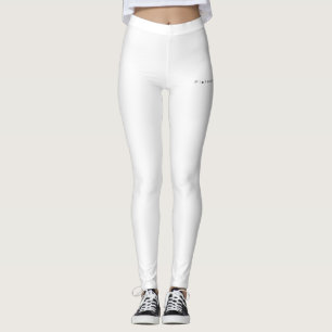 White Personalised Name Custom Women Girly Gym Leggings