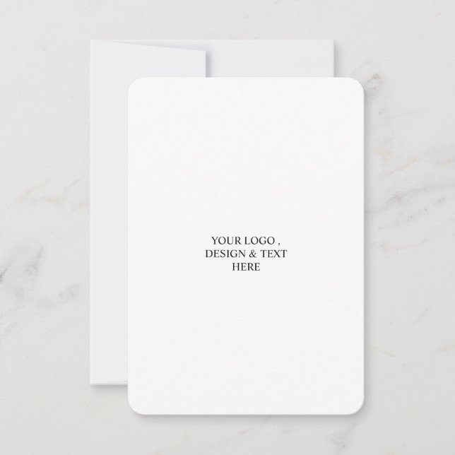 White Personalised – Your Logo & Text Here  Announcement (Front)