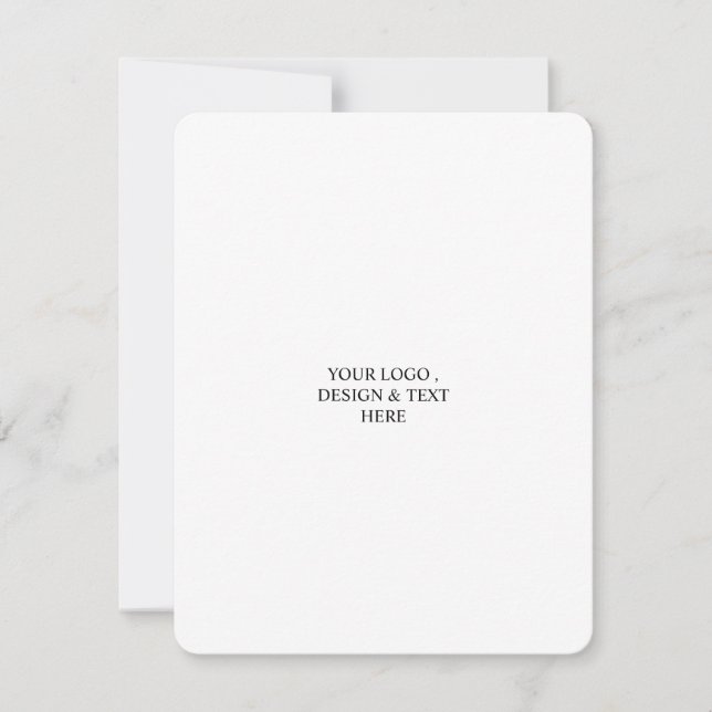 White Personalised – Your Logo & Text Here  Announcement (Front)