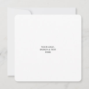White Personalised – Your Logo & Text Here Announcement
