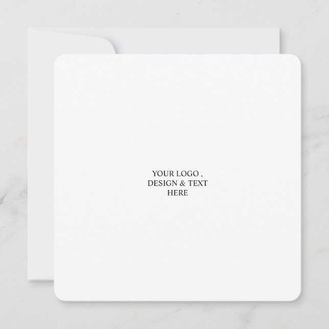 White Personalised – Your Logo & Text Here  Announcement (Front)
