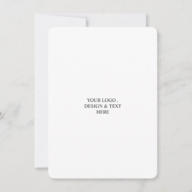 White Personalised – Your Logo & Text Here  Announcement (Front)