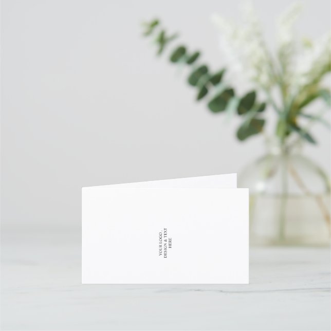 White Personalised – Your Logo & Text Here Appointment Card (Front)