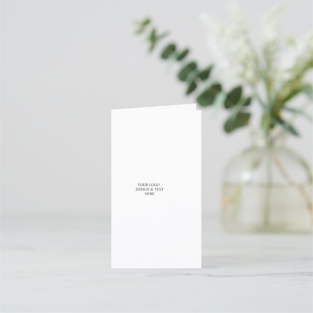 White Personalised – Your Logo & Text Here Appointment Card (Front)