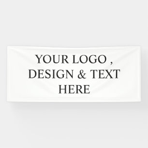 White Personalised – Your Logo & Text Here Banner