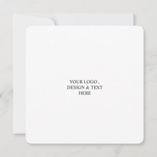 White Personalised – Your Logo & Text Here Card
