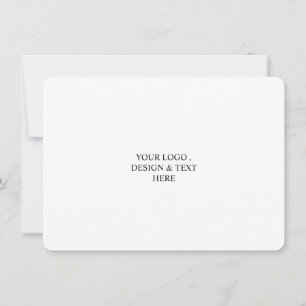 White Personalised – Your Logo & Text Here Card