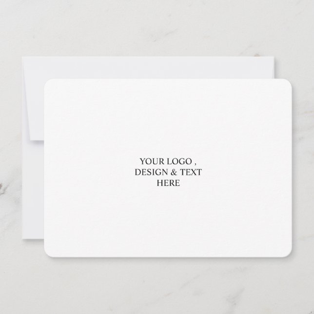 White Personalised – Your Logo & Text Here  Card (Front)